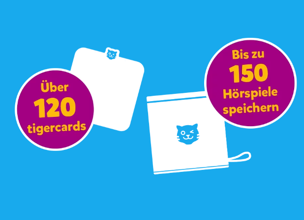 Zwei Tigerboxen als weißes Icon auf blauem Hintergrund