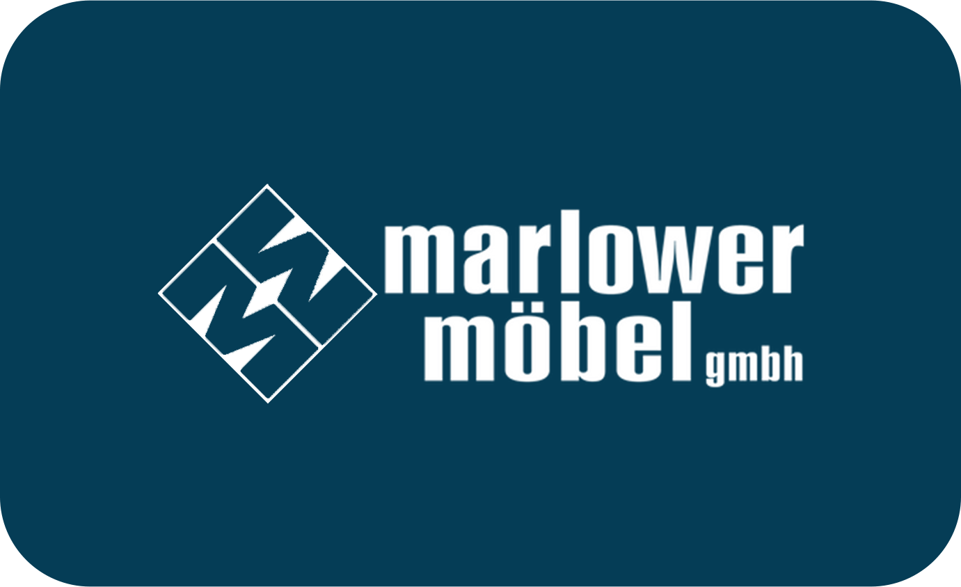 Logo marlower möbel blau