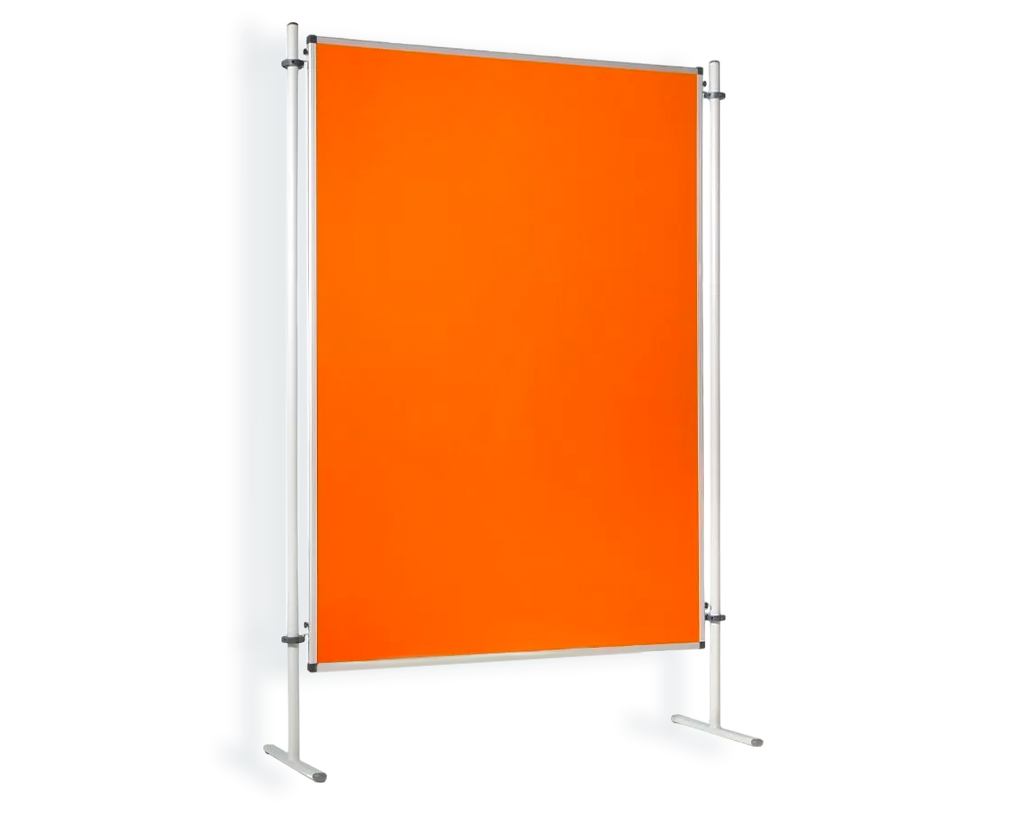 Orangene Stecktafel hochkant